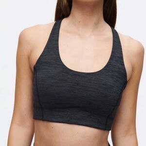 New Outdoor Voices Doing Things Sports Bra In Night Black White Striped Sz 2XL